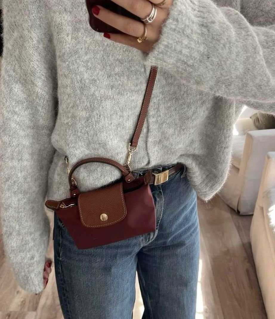 Mini sac longchamps  bordeau 